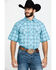 Image #1 - Wrangler 20X Men's Advanced Comfort Plaid Print Long Sleeve Western Shirt , Light Blue, hi-res