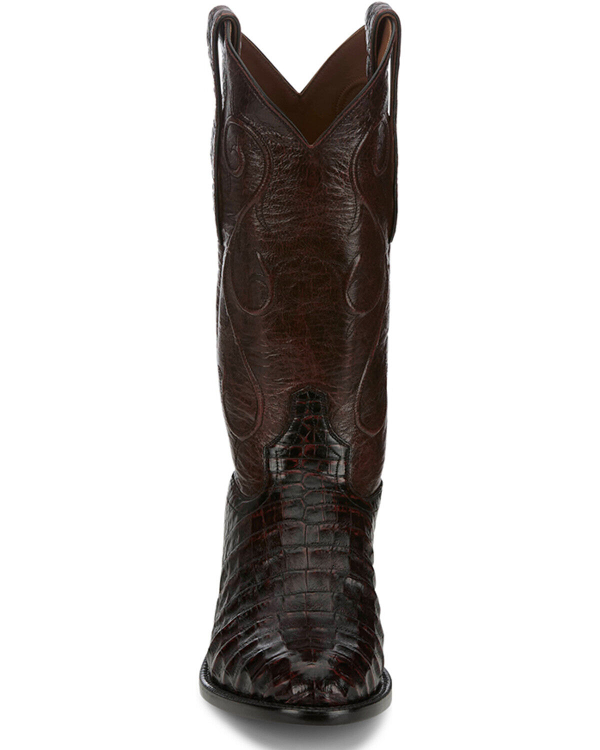 Image #4 - Tony Lama Men's Exotic Caiman Western Boots - Round Toe, Black Cherry, hi-res