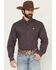 Image #1 - Cinch Men's Geo Print Long Sleeve Button-Down Western Shirt - Big, Purple, hi-res