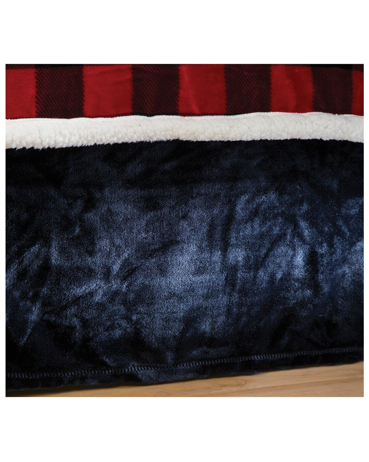 Image #1 - Carstens Home Solid Black Plush Velvet Bed Skirt - King, Black, hi-res