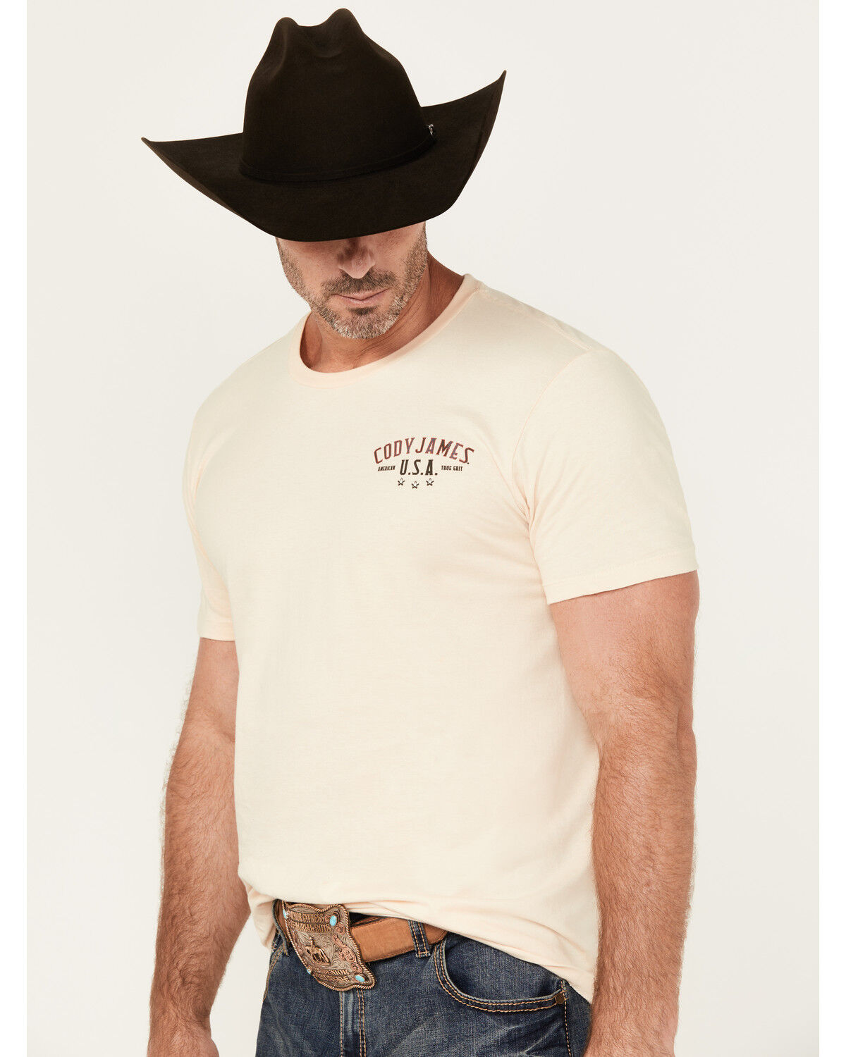 Image #4 - Cody James Men's Rag And Bones Americana Short Sleeve Graphic T-Shirt, Cream, hi-res