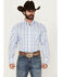 Image #1 - Wrangler Men's Plaid Print Long Sleeve Button-Down Western Shirt, Blue, hi-res