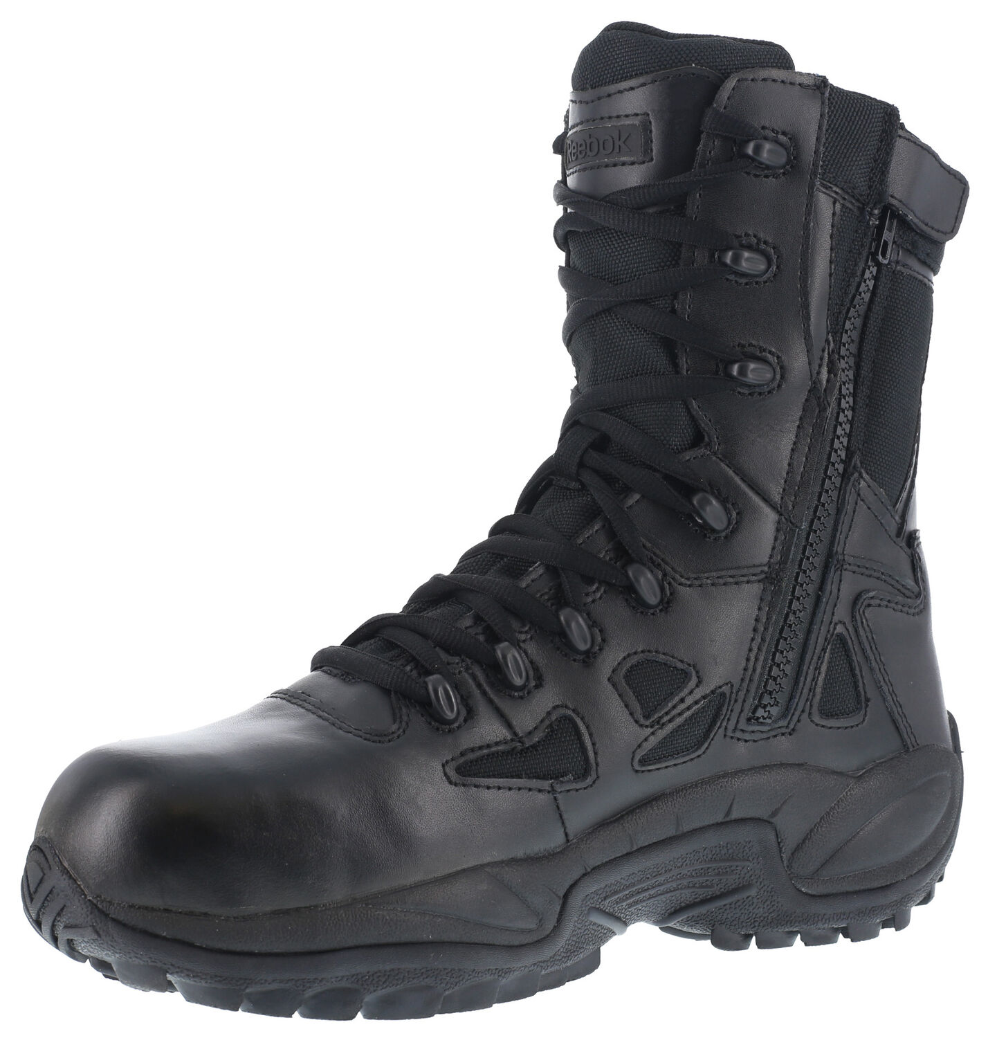Image #2 - Reebok Women's 8" Side-Zip Rapid Response Tactical Boots - Soft Toe, Black, hi-res
