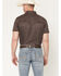 Image #4 - Rock & Roll Denim Men's TEK Medallion Print Short Sleeve Button-Down Performance Stretch Western Shirt, Dark Brown, hi-res
