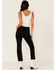 Image #4 - Wishlist Women's Black Crop Kick Flare Leg Jeans, Black, hi-res