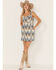 Image #2 - Shyanne Women's Southwestern Print Button-Front Mini Dress, Bright Blue, hi-res