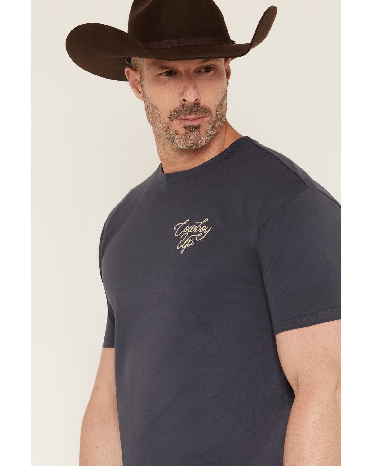 Image #3 - Cowboy Up Men's Durable By Nature Short Sleeve Graphic T-Shirt, Blue, hi-res