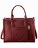 Image #2 - Wrangler Women's Sherpa Southwestern Print Canvas Crossbody Tote, Burgundy, hi-res