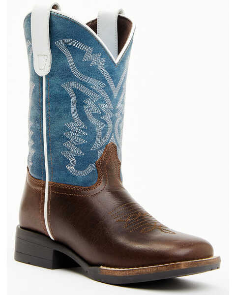 Cody James Boys' Walker Western Boots - Broad Square Toe , Brown, hi-res