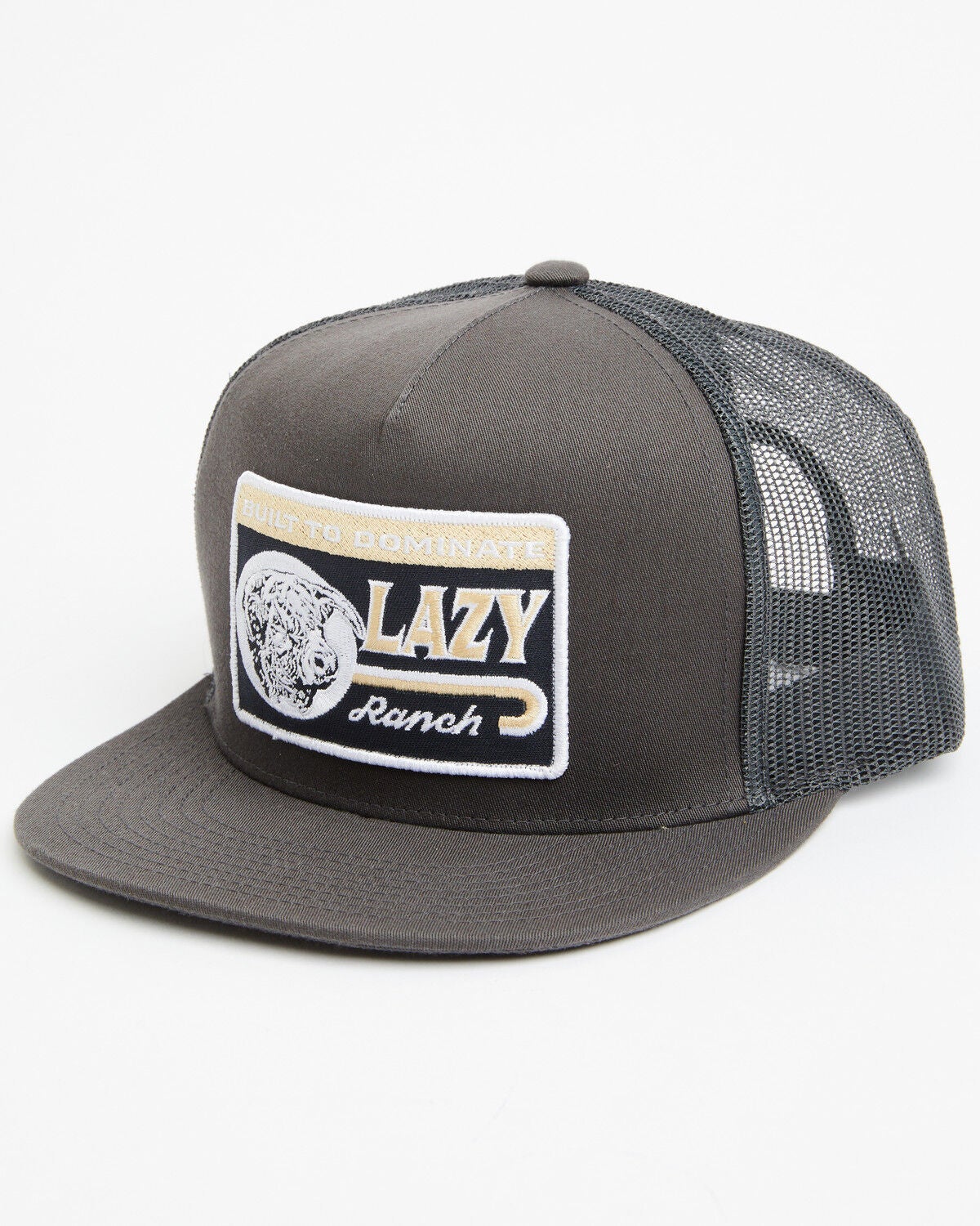 Lazy J Ranchwear Men's Dominate Ball Cap, Grey, hi-res