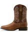 Image #2 - Ariat Boys' Ruidoso Western Boots - Broad Square Toe, Chocolate, hi-res