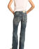 Image #1 - Rock & Roll Denim Girls' Medium Embroidered Bootcut Jeans, Blue, hi-res