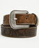 Image #1 - Cody James Boys' Concho Tooled Belt, Dark Brown, hi-res