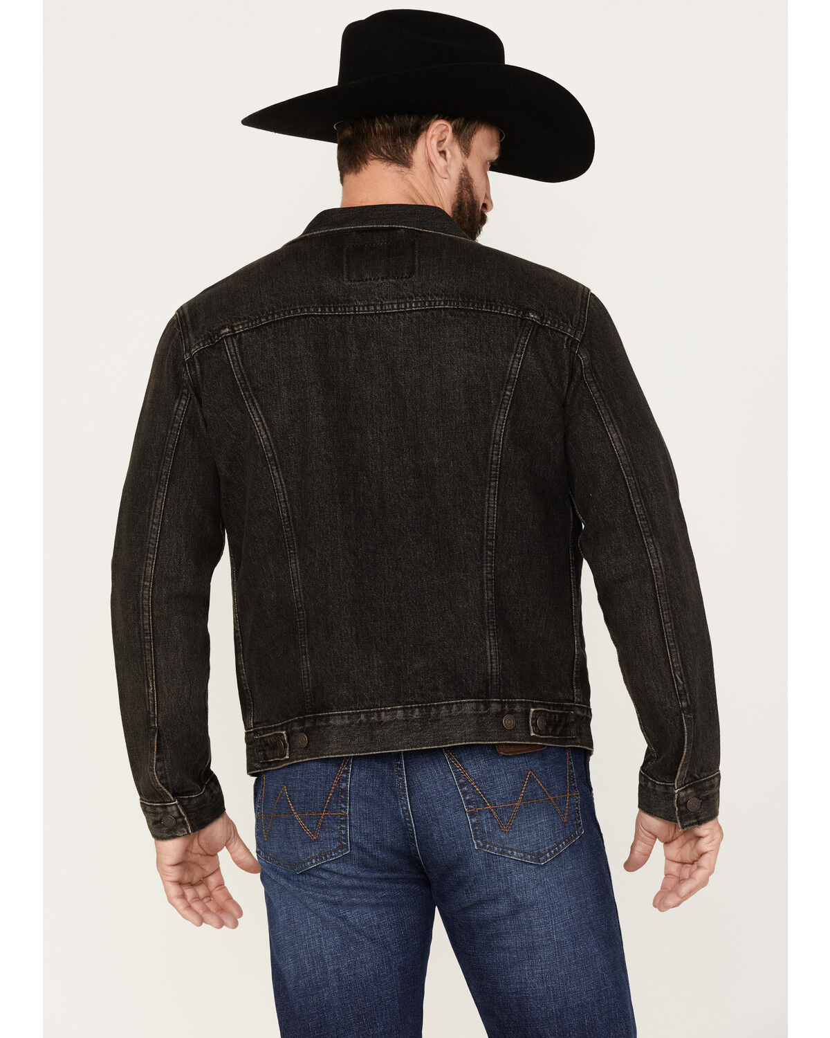 Image #4 - Levi's Men's Dark Wash Denim Trucker Jacket, Black, hi-res