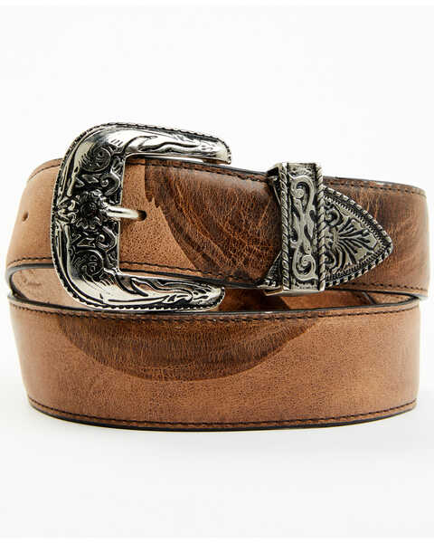 Image #3 - Idyllwind Women's Outlaw Western Double Buckle Belt, Brown, hi-res