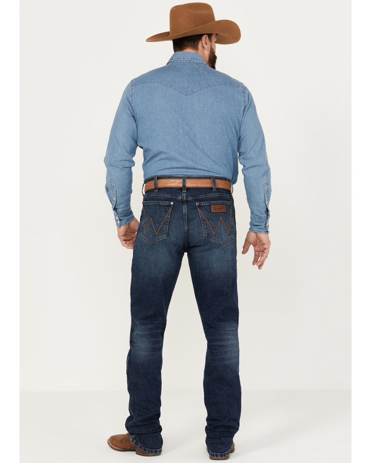 Image #3 - Wrangler Retro Men's Medium Wash Slim Straight Stretch Jeans, , hi-res