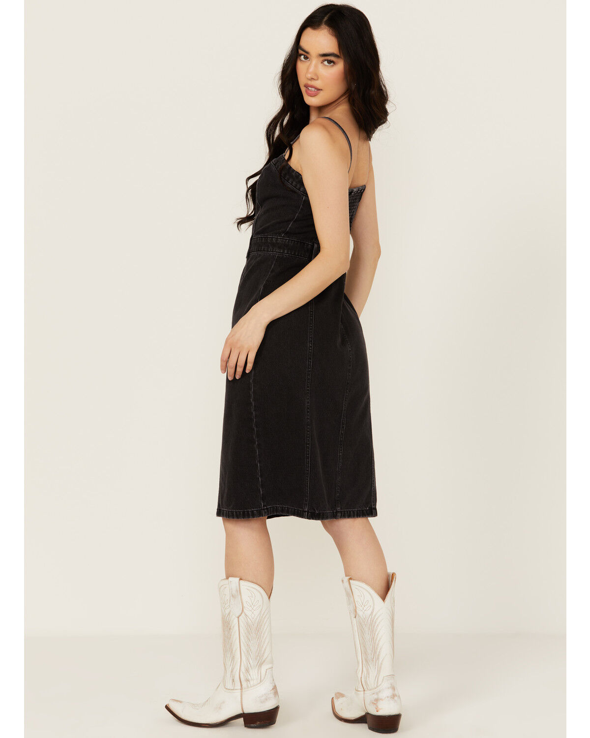 Image #4 - Levi's Women's Denim Bustier Mini Dress, Black, hi-res