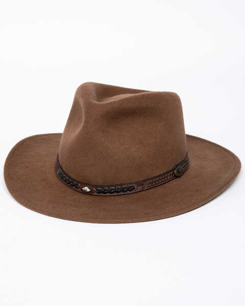 Dorfman Men's Durango 6X Wool Felt Hat, Pecan, hi-res