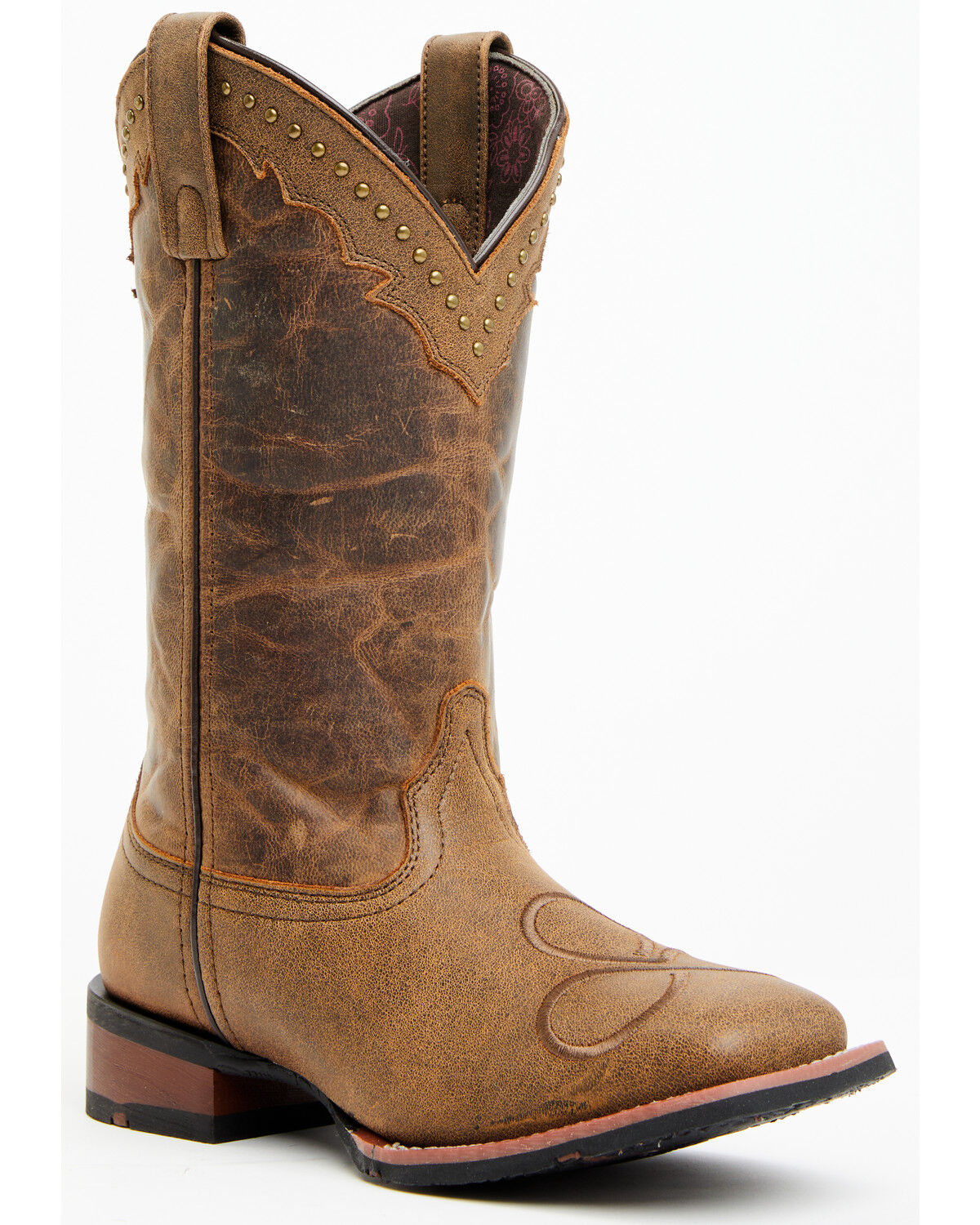 Image #1 - Laredo Women's Wenda Western Boots - Broad Square Toe, Tan, hi-res