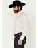 Image #2 - Roper Men's Striped Long Sleeve Pearl Snap Western Shirt - Tall , Cream, hi-res