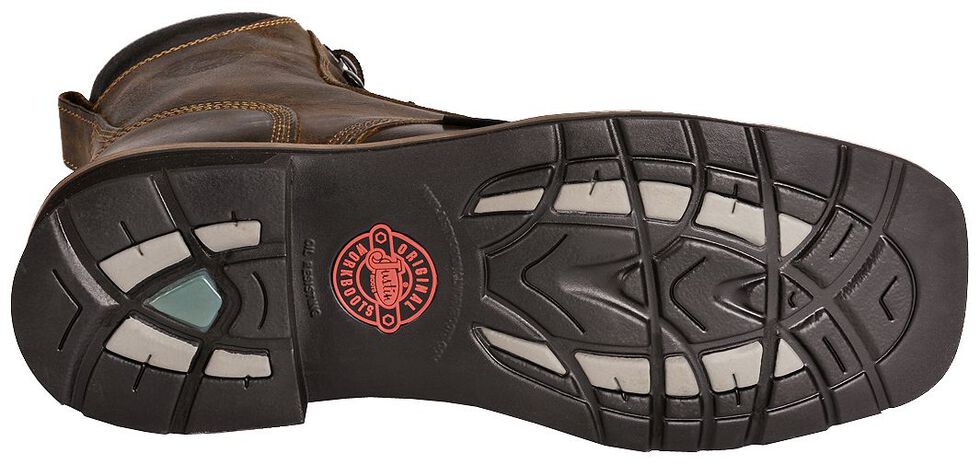 Justin Men's Stampede Pulley 8" Lace-Up Work Boots - Steel Toe, Rugged, hi-res