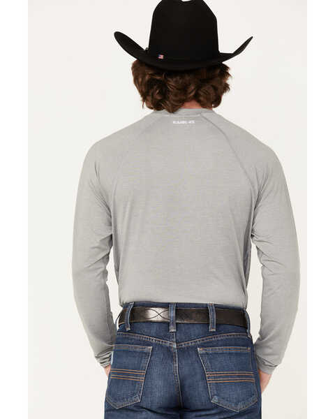 Image #4 - RANK 45® Men's Solid Performance Long Sleeve T-Shirt , Charcoal, hi-res
