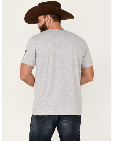 Hold Fast Men's Grey Camo Crest Logo Graphic Short Sleeve T-Shirt , Grey, hi-res