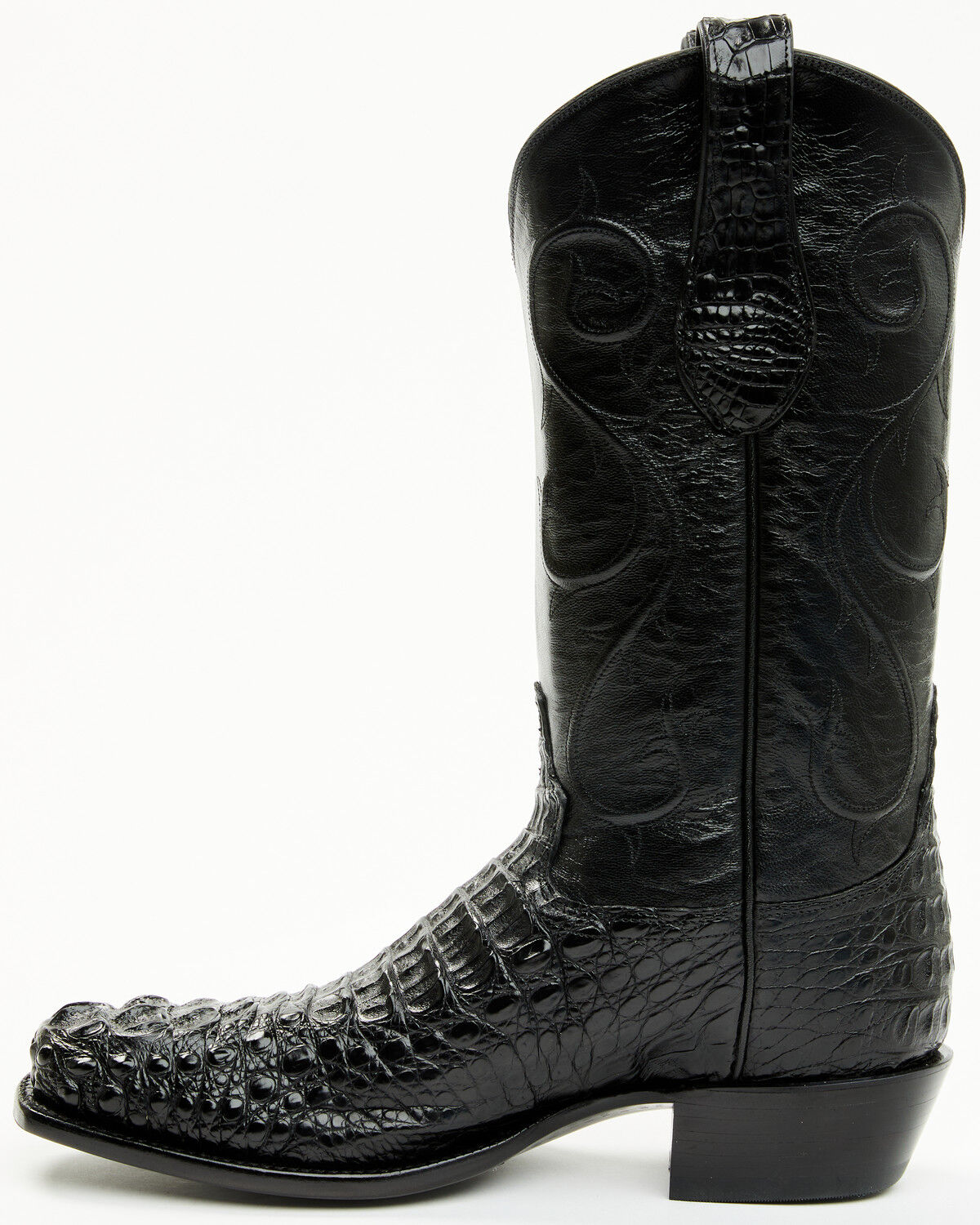 Image #3 - Tony Lama Men's Exotic Hornback Caiman Western Boots - Square Toe, Black, hi-res