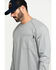 Image #5 - Hawx Men's FR Pocket Long Sleeve Work T-Shirt - Tall, Silver, hi-res