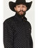 Image #2 - Cinch Men's Moose Print Long Sleeve Button-Down Western Shirt, Black, hi-res