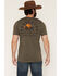 Image #1 - Pendleton Men's Charging Bison Short Sleeve Graphic T-Shirt, Grey, hi-res