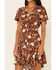 Idyllwind Women's Rust Floral Feeling Good Dress , Rust Copper, hi-res