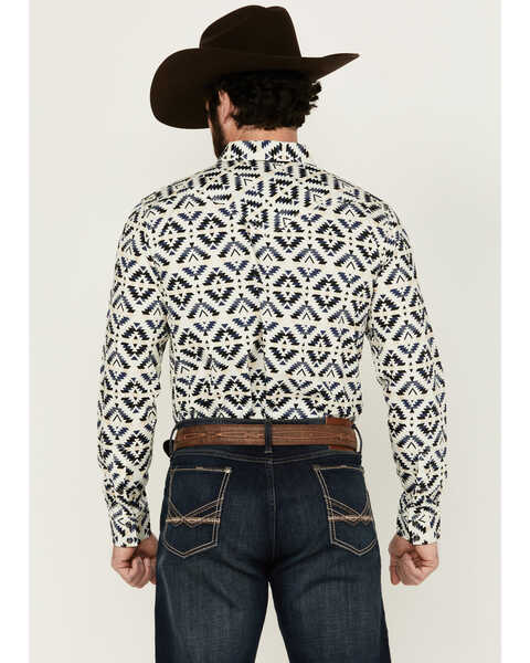 Image #4 - Cody James Men's Down Yonder Southwestern Print Long Sleeve Pearl Snap Western Shirt - Big, Ivory, hi-res
