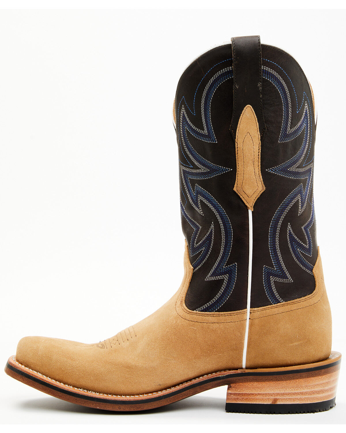 Image #3 - RANK 45® Men's Archer Roughout Western Boots - Square Toe, Coffee, hi-res