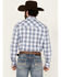 Image #4 - Wrangler Retro Men's Plaid Print Long Sleeve Snap Western Shirt, Blue, hi-res