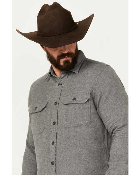 Image #2 - Pendleton Men's Burnside Long Sleeve Button-Down Western Flannel Shirt , Charcoal, hi-res