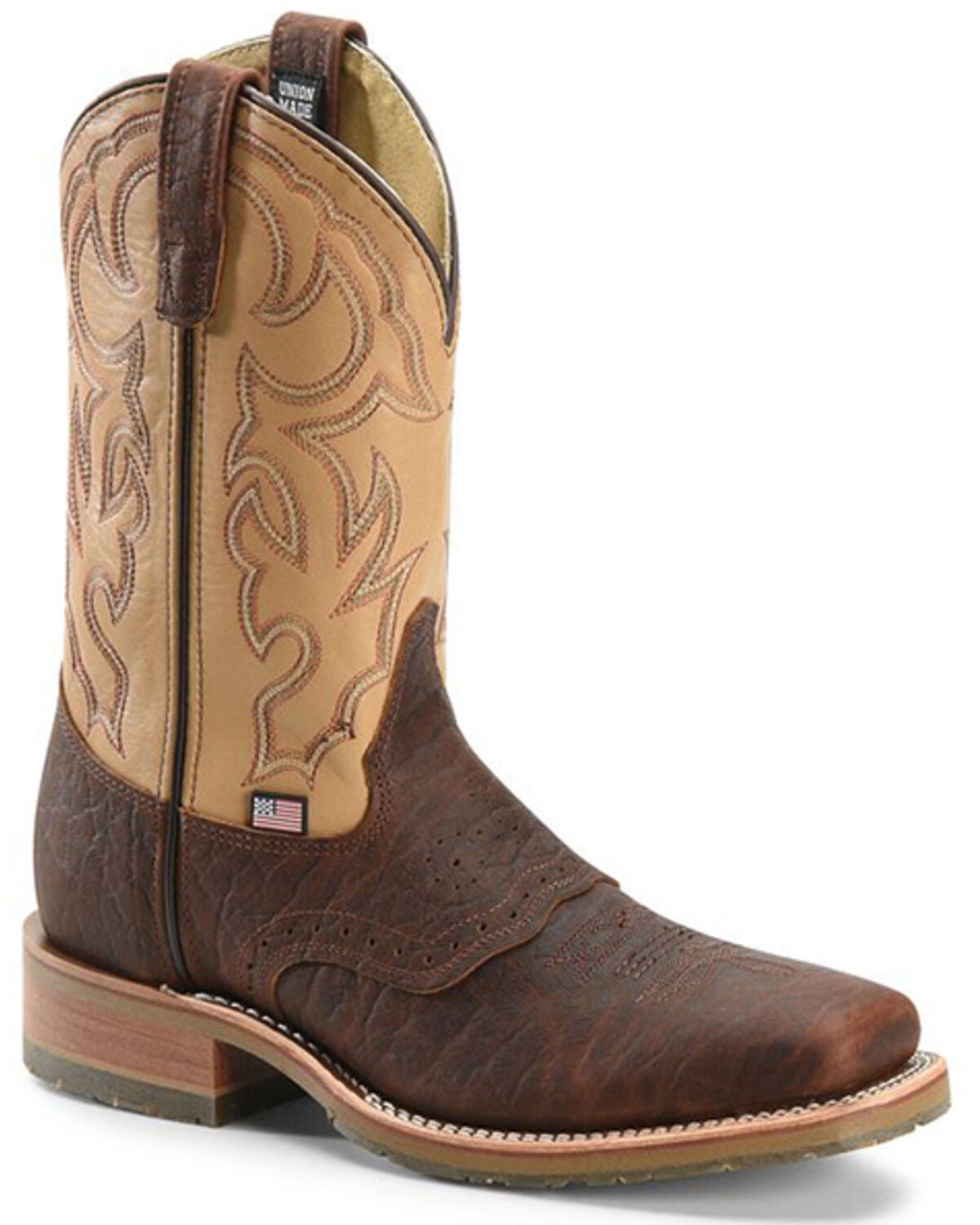 Double H Men's Ice Oak Saddle Work Boots - Steel Toe, Bison, hi-res