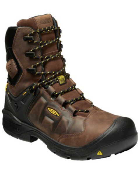 Image #1 - Keen Men's Dover Waterproof Work Boots - Carbon Toe, Brown, hi-res