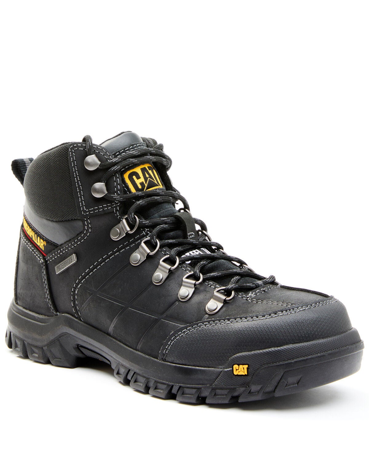CAT Men's Threshold Waterproof Work Boots - Steel Toe, Black, hi-res