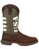 Image #2 - Durango Men's Army Green USA Western Performance Boots - Square Toe, Brown, hi-res
