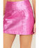 Image #2 - Idyllwind Women's Keller Star Studded Metallic Leather Skirt, Fuchsia, hi-res