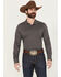 Image #1 - Cody James Black 1978® Men's Drifter Solid Long Sleeve Polo, Grey, hi-res