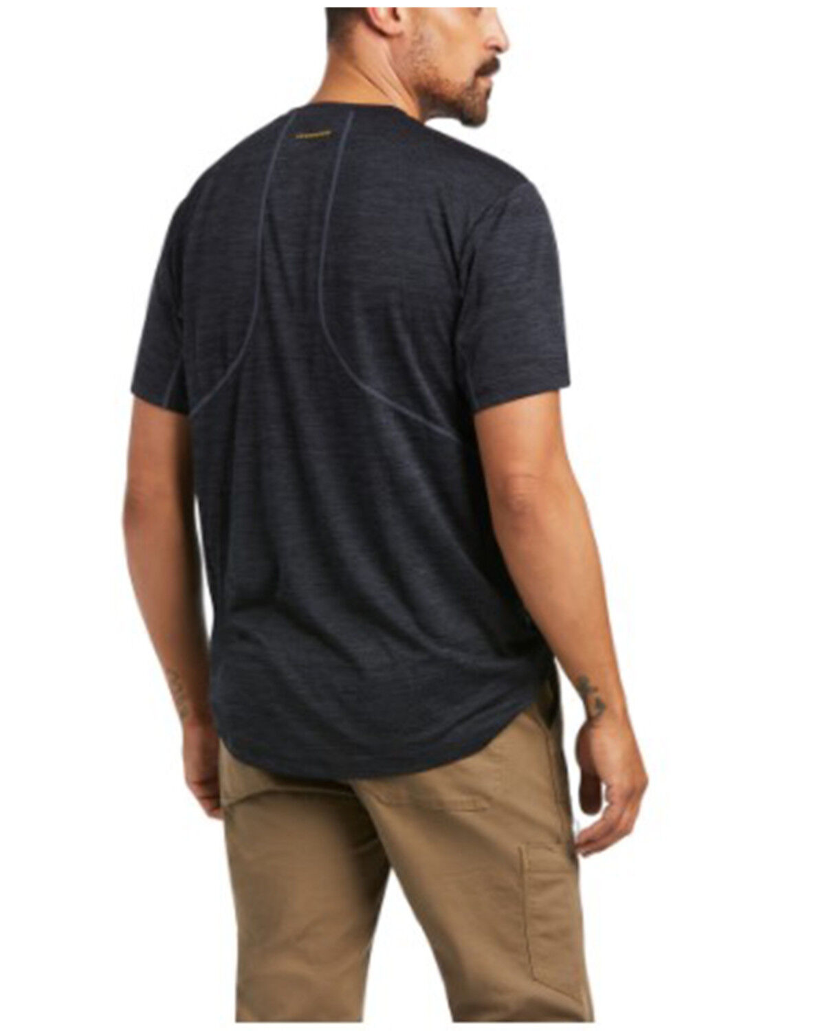 Image #2 - Ariat Men's Rebar Revolt Athletic Fit Work Pocket T-Shirt, Black, hi-res