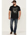 Image #2 - Brothers and Sons Men's Heathered White Sands Skull Graphic Short Sleeve T-Shirt, Black, hi-res