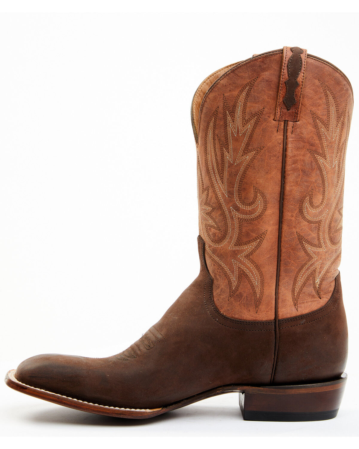 Image #3 - Lucchese Men's Gordon Western Boots - Broad Square Toe, Chocolate, hi-res