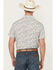 Image #4 - Panhandle Men's Cactus Print Short Sleeve Snap Western Shirt, Natural, hi-res