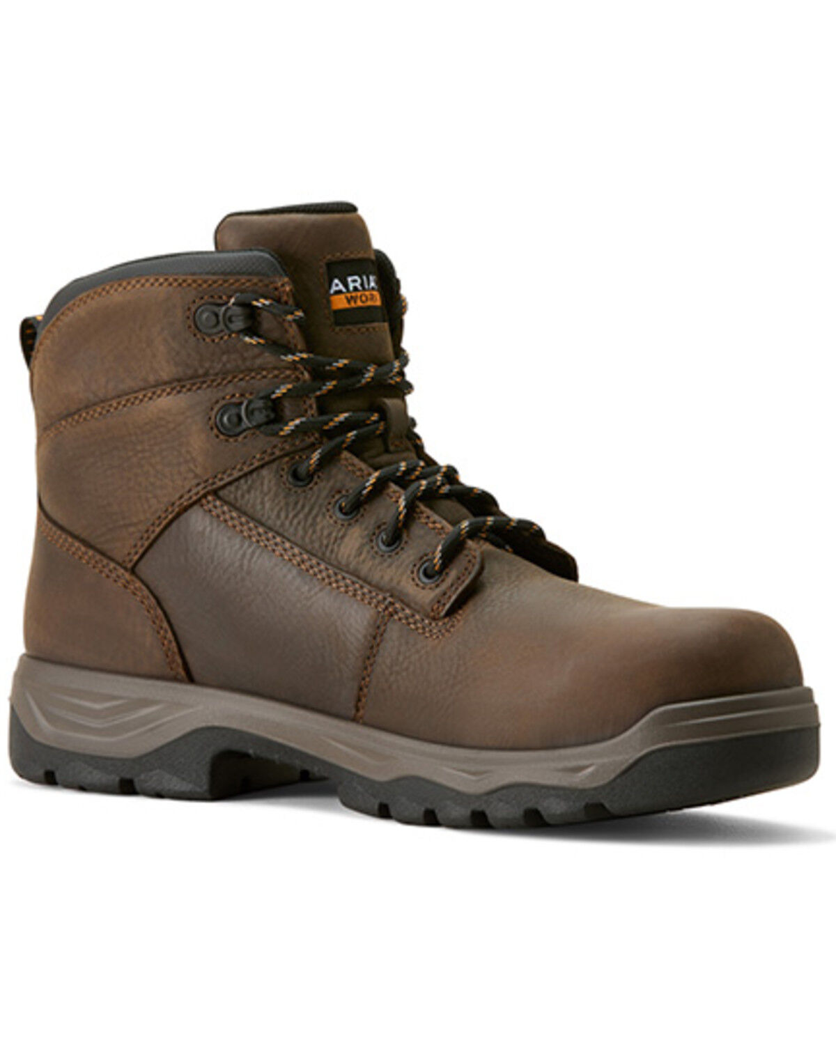 Image #1 - Ariat Men's Turbo Duratread 6" Waterproof Work Boots - Carbon Toe, Dark Brown, hi-res