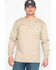 Image #1 - Carhartt Men's FR Solid Long Sleeve Work Henley Shirt - Big & Tall, Beige/khaki, hi-res