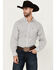 Image #1 - Ariat Men's Jimmy Mini Medallion Geo Print Long Sleeve Button-Down Western Shirt, Grey, hi-res