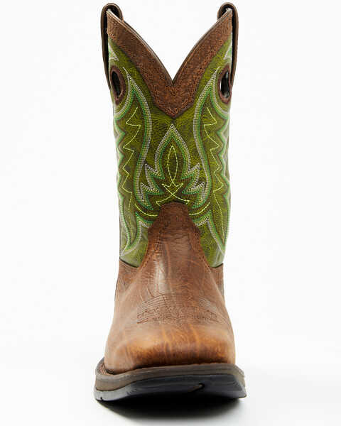 Image #4 - Durango Men's Rebel Western Performance Boots - Square Toe, Green, hi-res